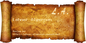 Lehner Algernon névjegykártya